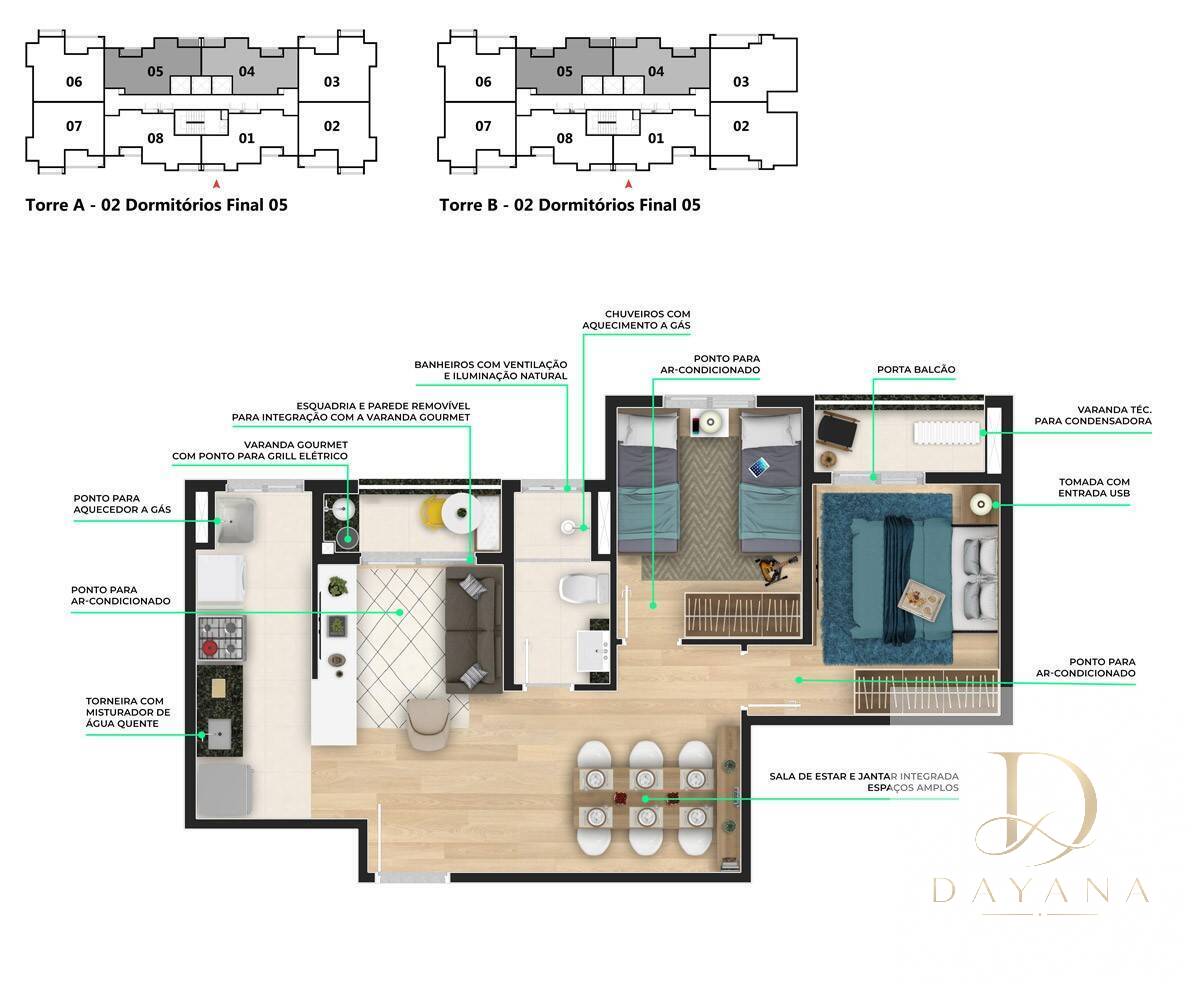 Apartamento, 2 quartos, 60 m² - Foto 5