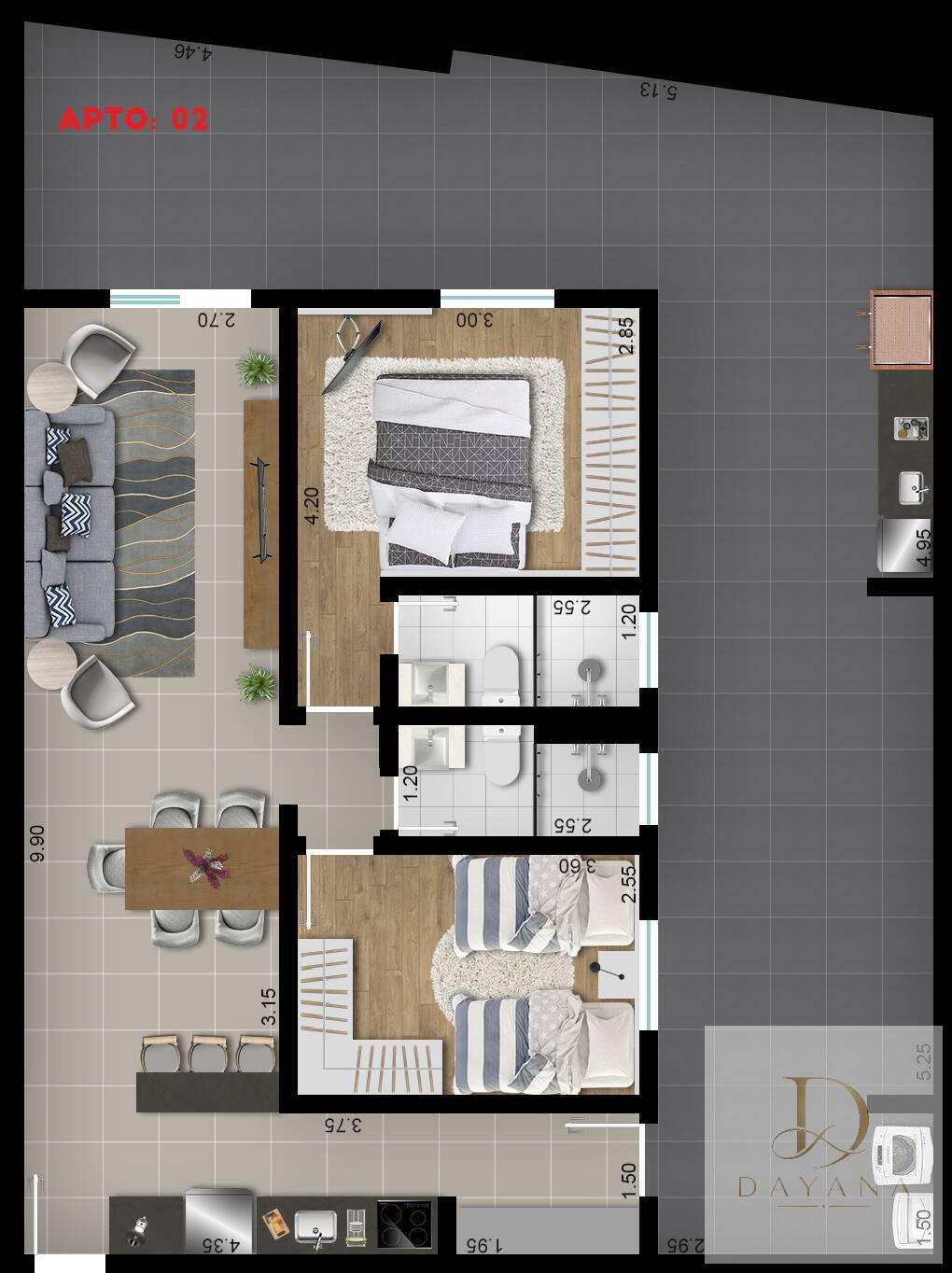 Apartamento, 2 quartos, 70 m² - Foto 19